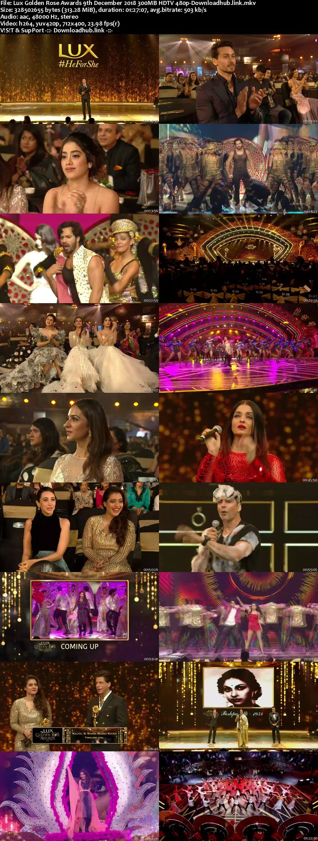 Lux Golden Rose Awards 9th December 2018 300MB HDTV 480p