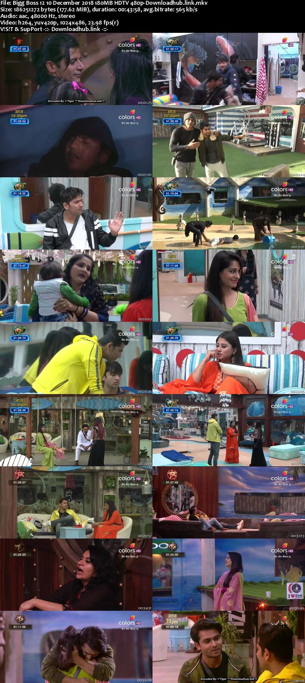 Bigg Boss 12 10 December 2018 Episode 85 HDTV 480p