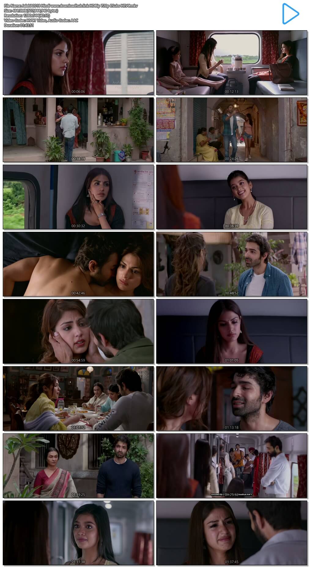 Jalebi 2018 Hindi 450MB HDRip 720p ESubs HEVC