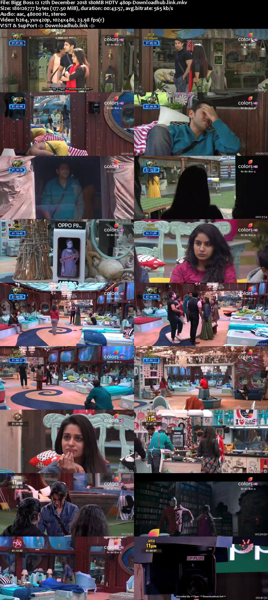 Bigg Boss 12 12 December 2018 Episode 87 HDTV 480p Bigg Boss 12 12 December 2018 Episode 87 HDTV 480p