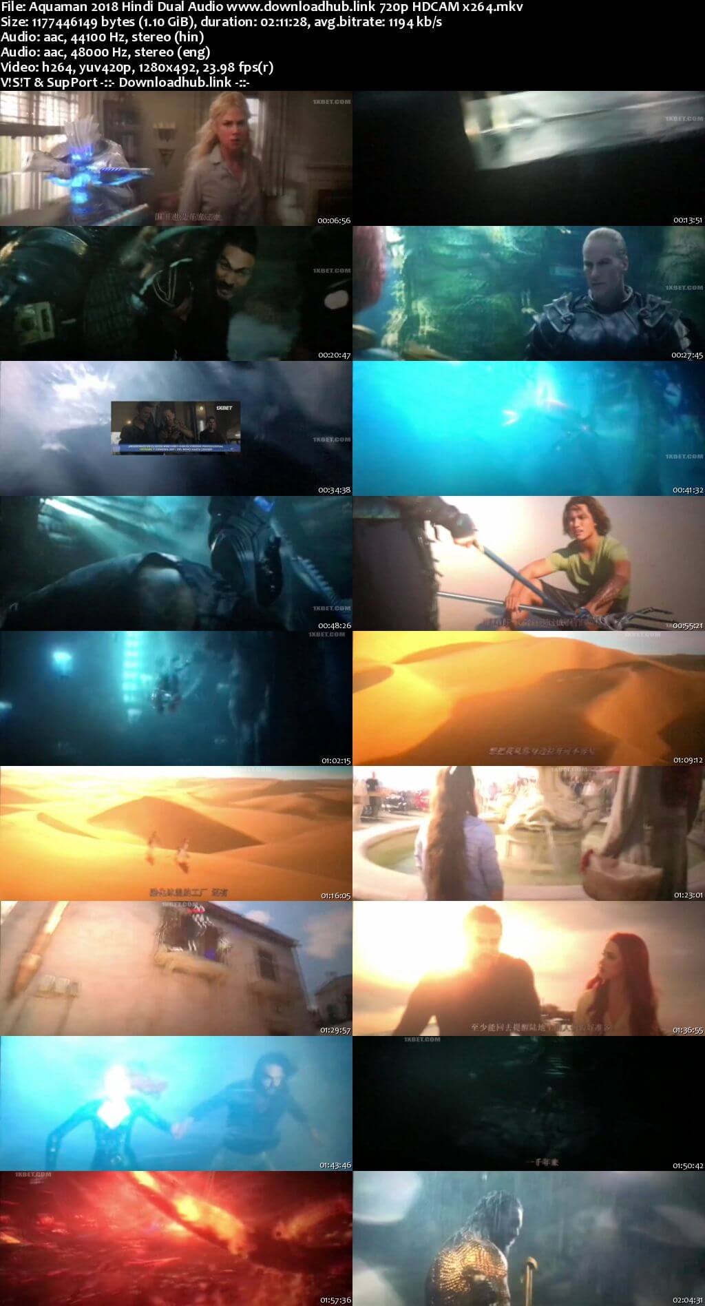 Aquaman 2018 Hindi Dual Audio 720p HDCAM x264