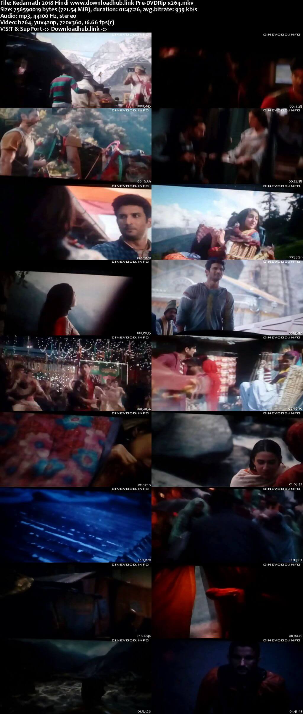 Kedarnath 2018 Hindi 700MB Pre-DVDRip x264