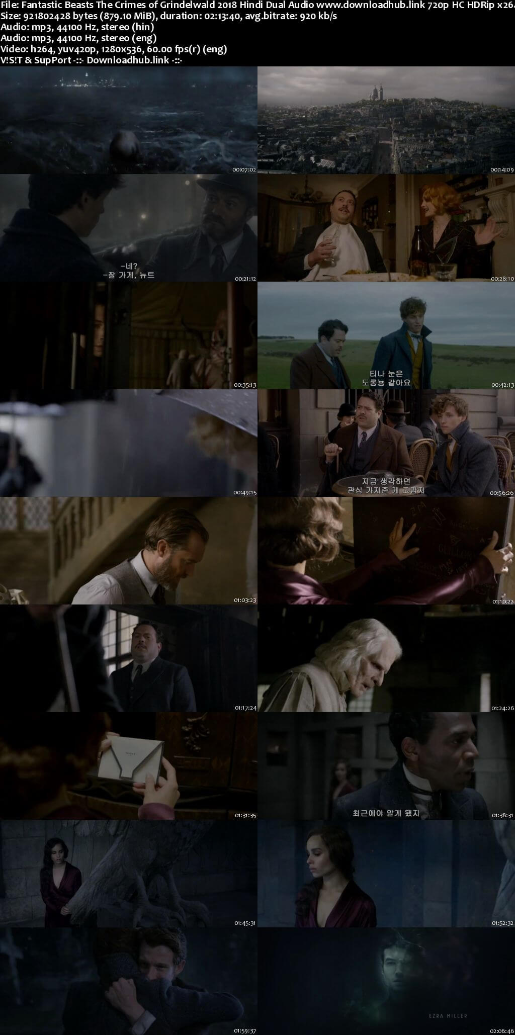 Fantastic Beasts The Crimes of Grindelwald 2018 Hindi Dual Audio 720p HC HDRip x264 Fantastic Beasts The Crimes of Grindelwald 2018 Hindi Dual Audio 720p HC HDRip x264