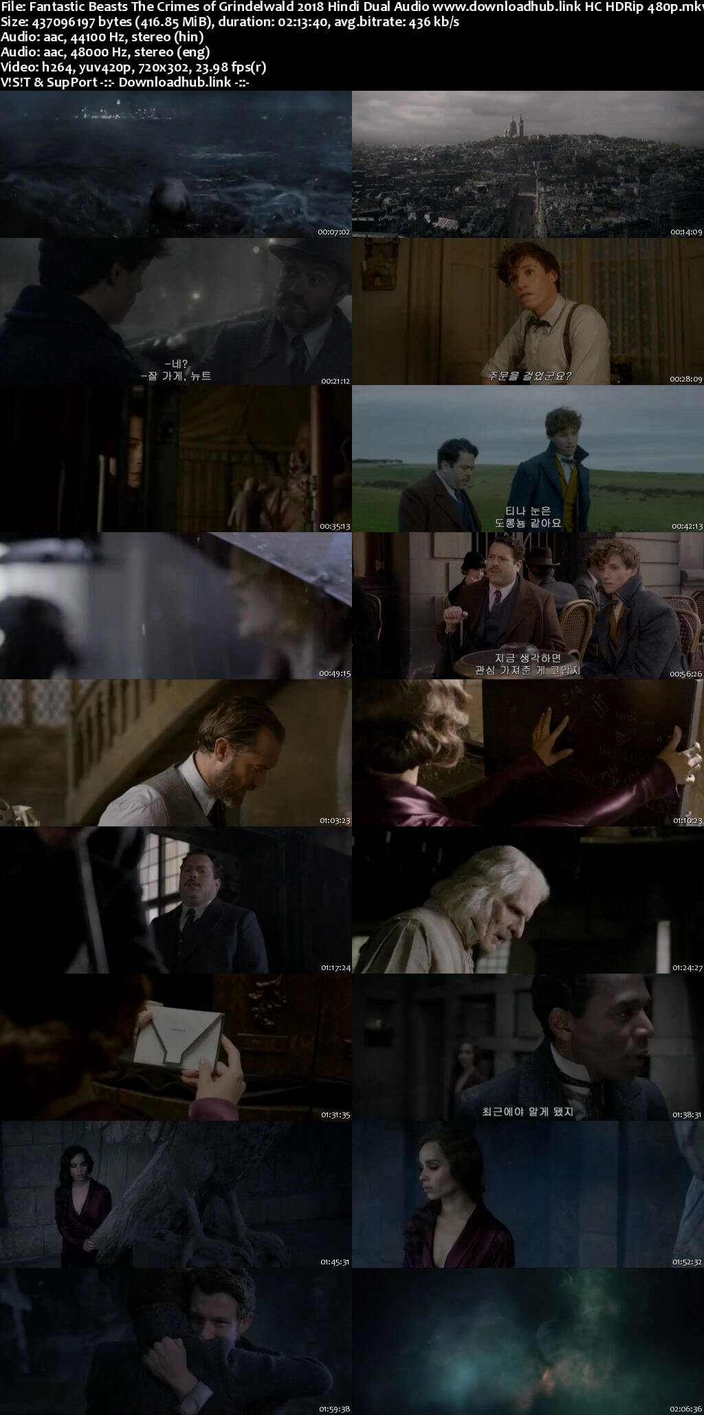 Fantastic Beasts The Crimes of Grindelwald 2018 Hindi Dual Audio 400MB HC HDRip 480p Fantastic Beasts The Crimes of Grindelwald 2018 Hindi Dual Audio 400MB HC HDRip 480p