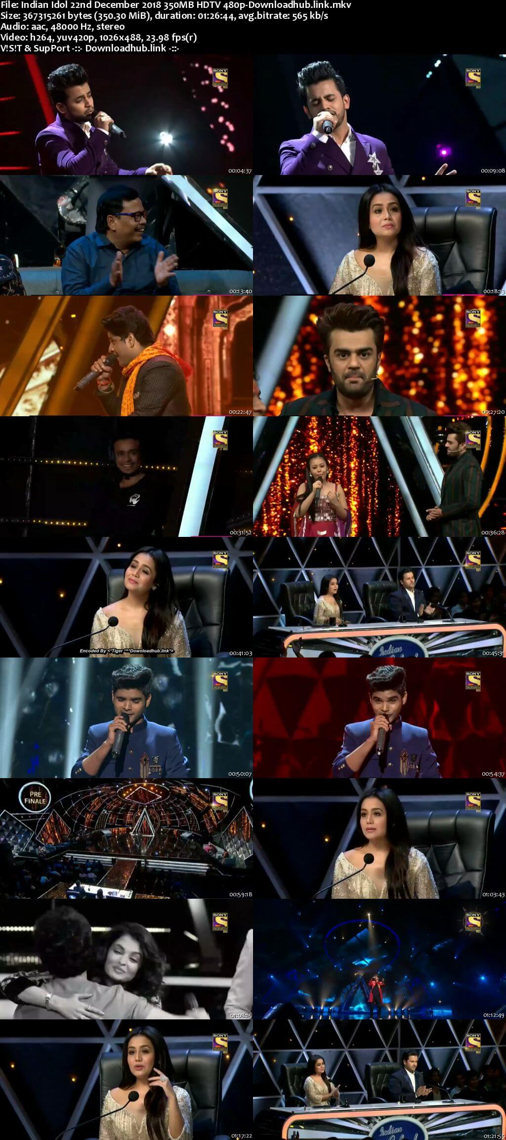 Indian Idol 22 December 2018 Episode 49 HDTV 480p Indian Idol 22 December 2018 Episode 49 HDTV 480p