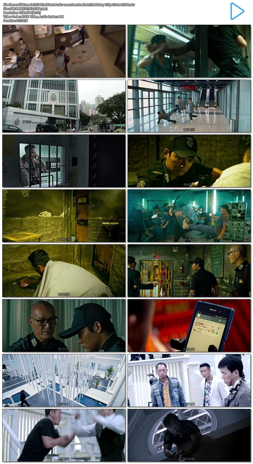 Kill Zone 2 2015 Hindi Dual Audio 600MB BluRay 720p ESubs HEVC