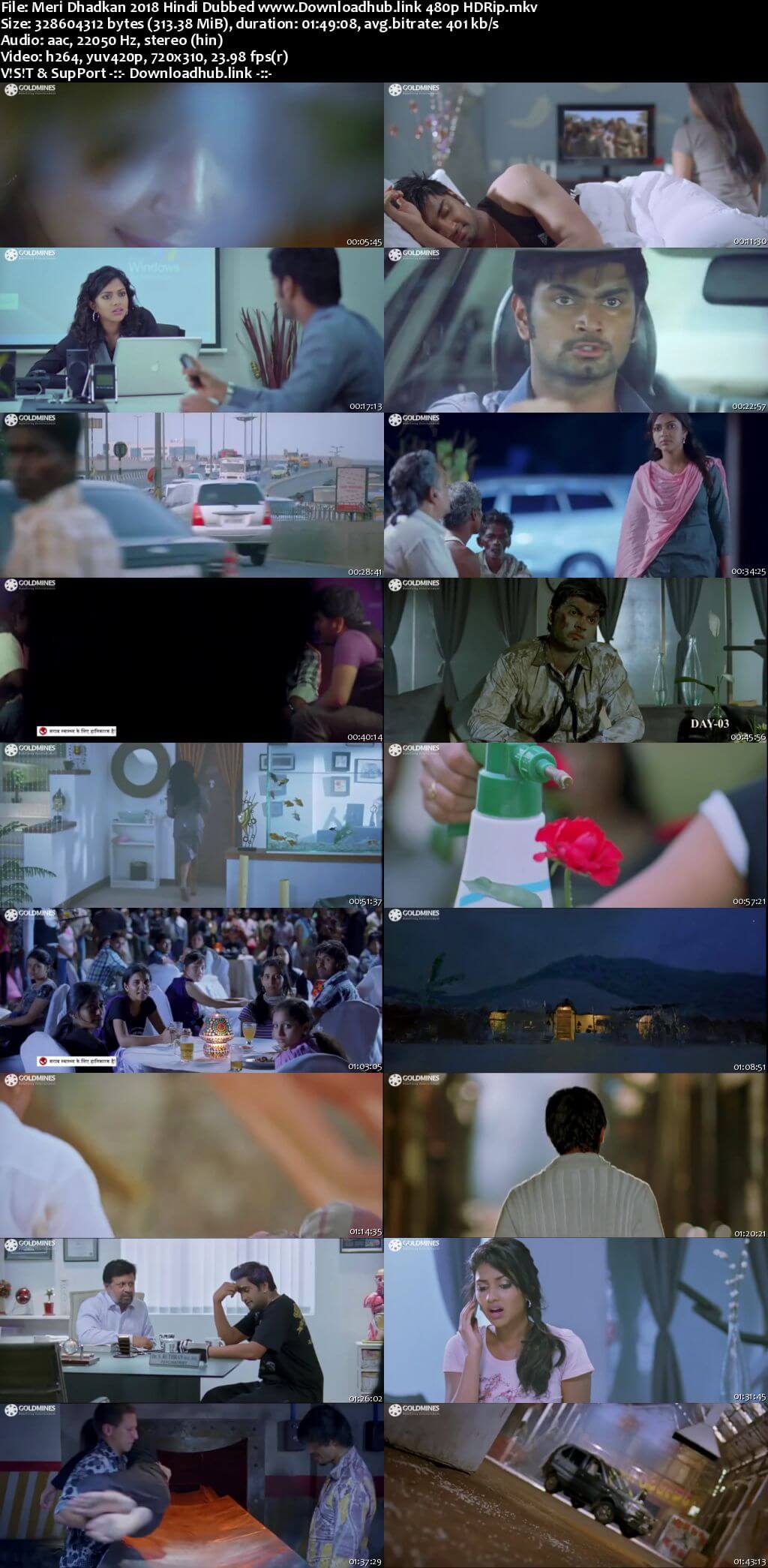 Meri Dhadkan 2018 Hindi Dubbed 300MB HDRip 480p