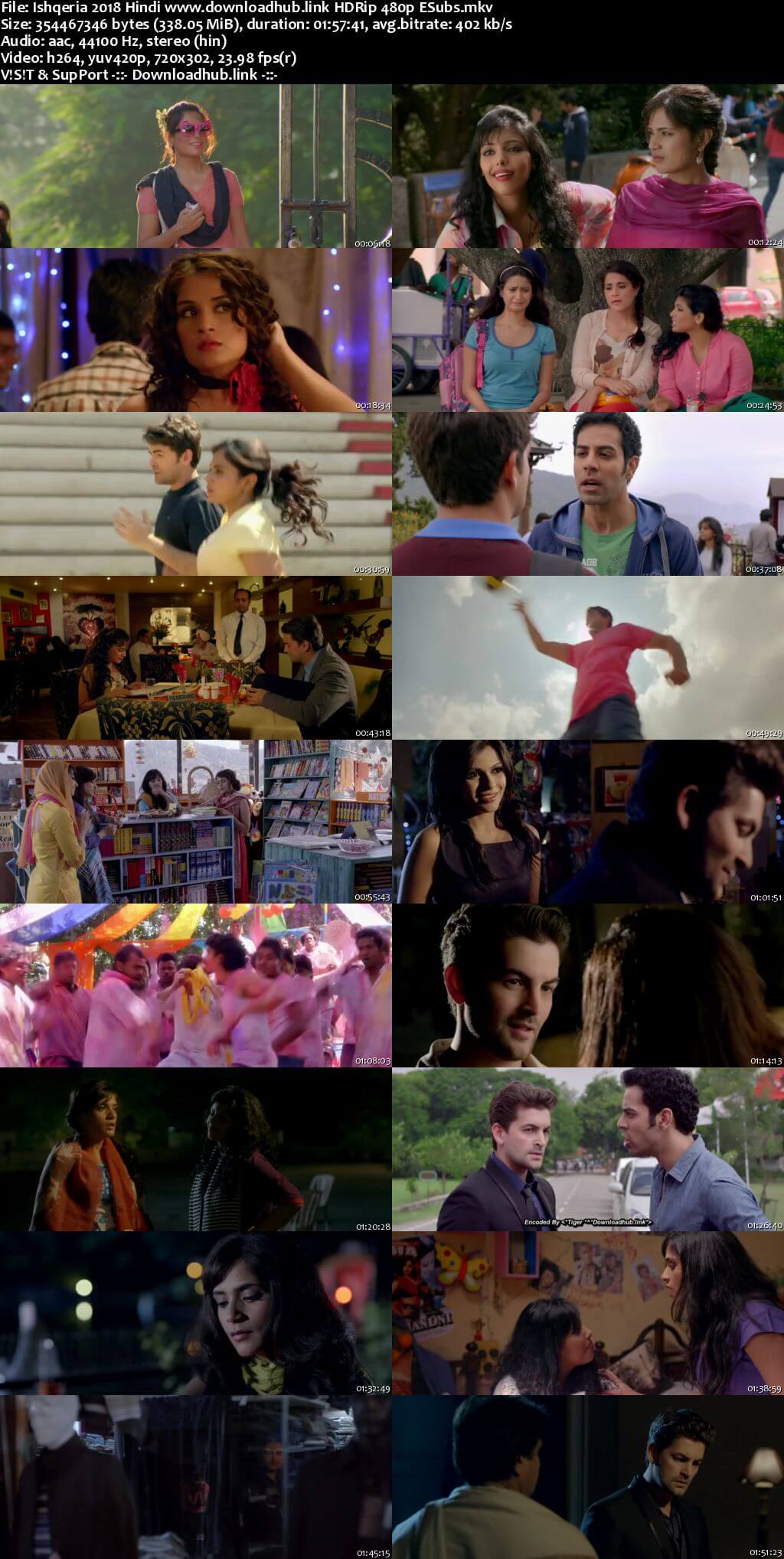 Ishqeria 2018 Hindi 300MB HDRip 480p ESubs