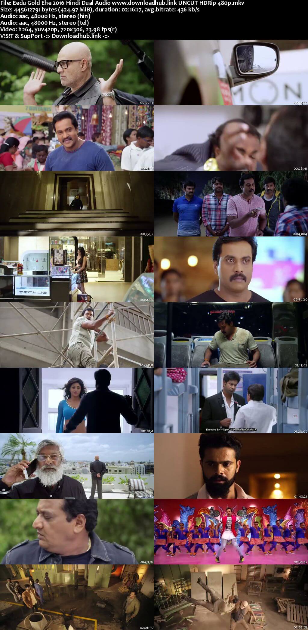 Eedu Gold Ehe 2016 Hindi Dual Audio 400MB UNCUT HDRip 480p