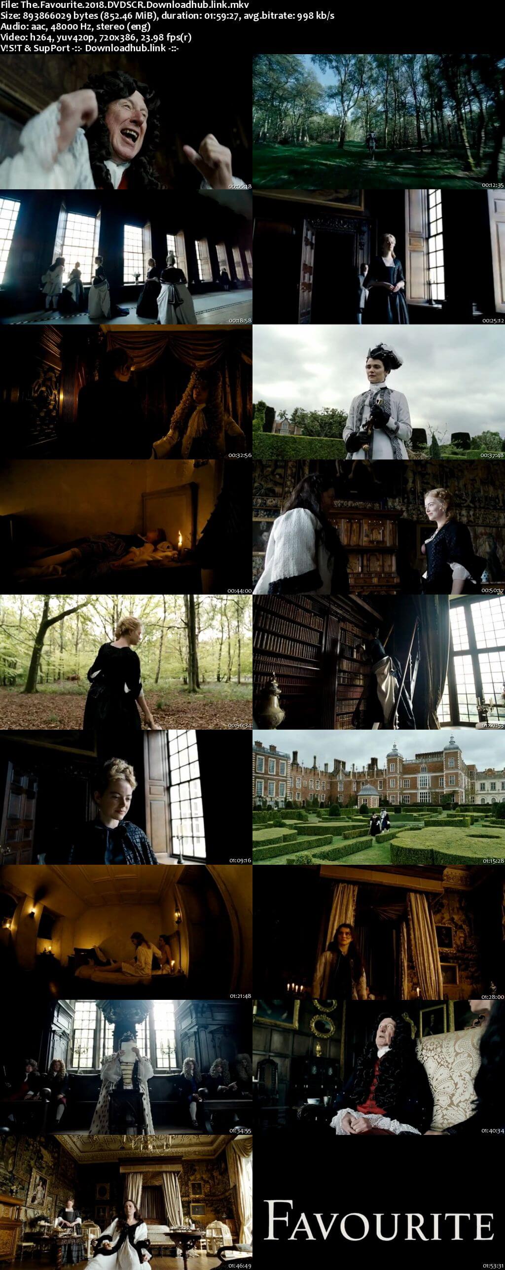 The Favourite 2018 English 850MB DVDScr x264