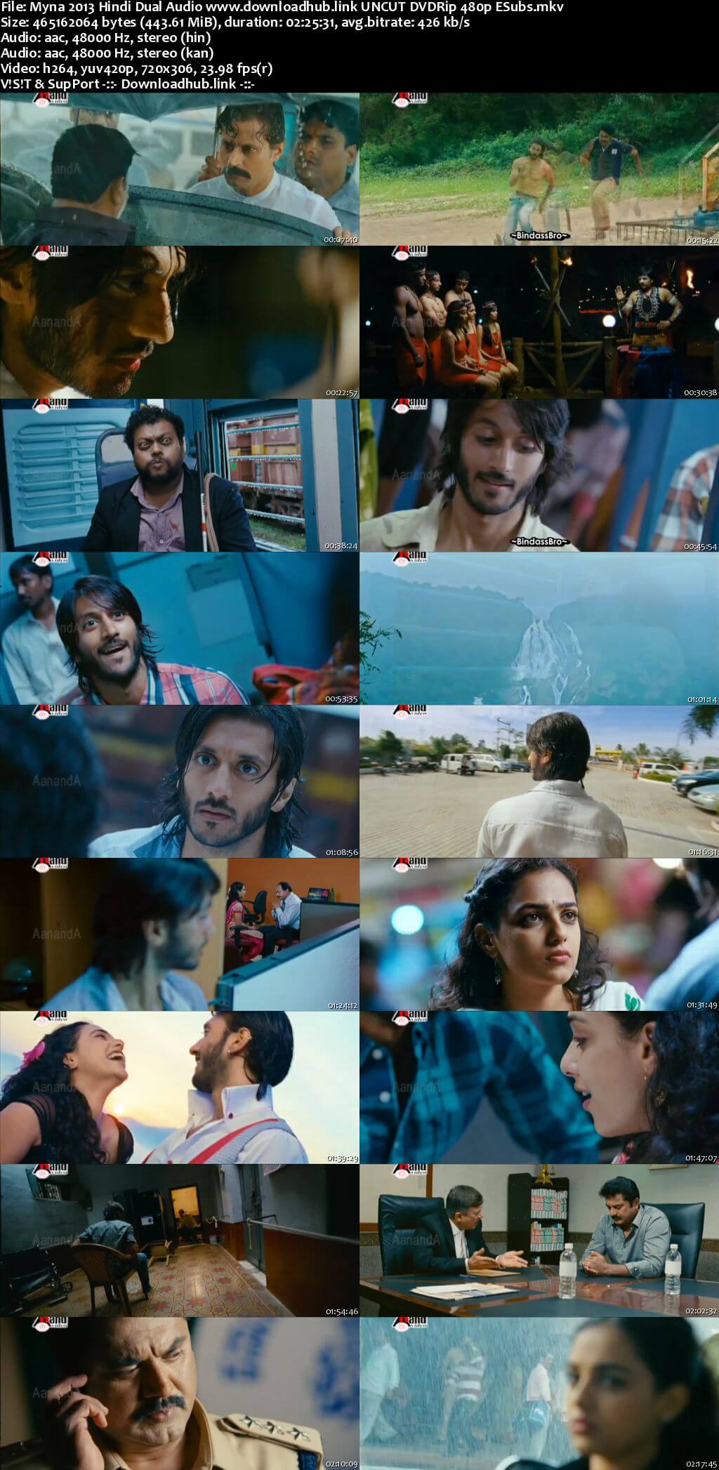 Myna 2013 Hindi Dual Audio 450MB UNCUT DVDRip 480p ESubs Myna 2013 Hindi Dual Audio 450MB UNCUT DVDRip 480p ESubs