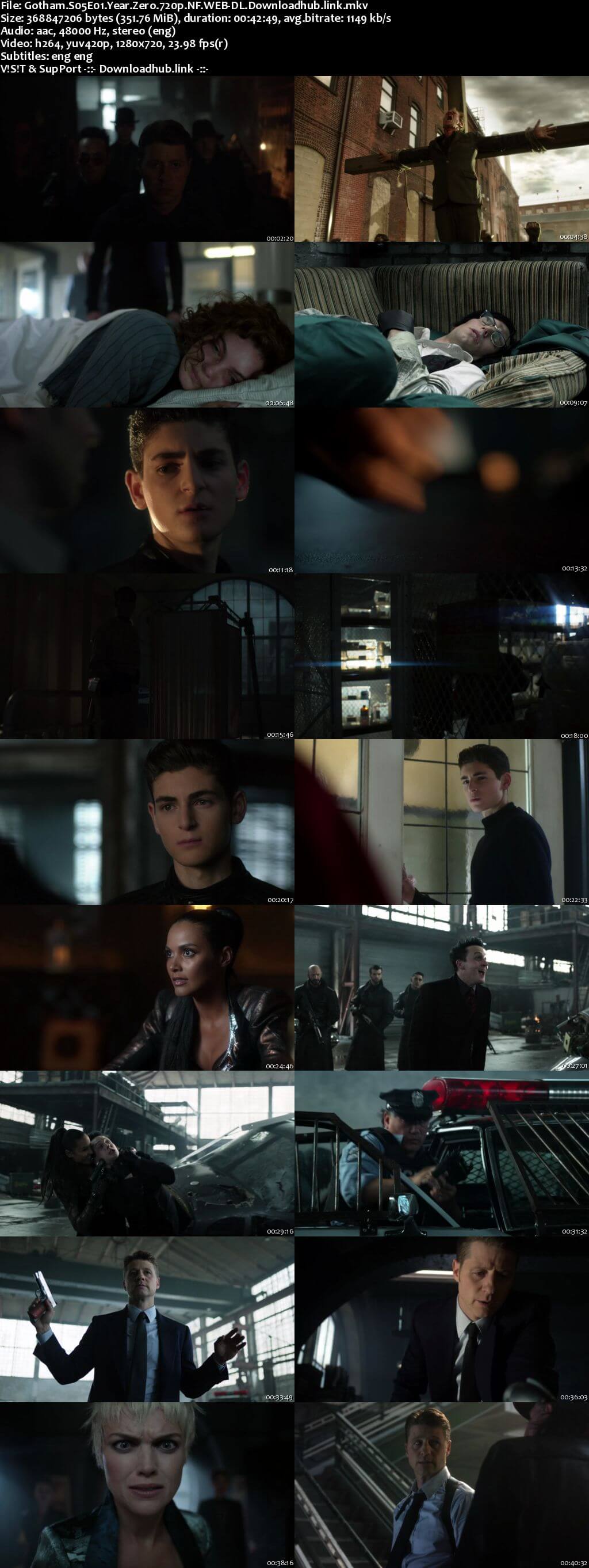 Gotham S05E01 350MB Web-DL 720p x264 ESubs