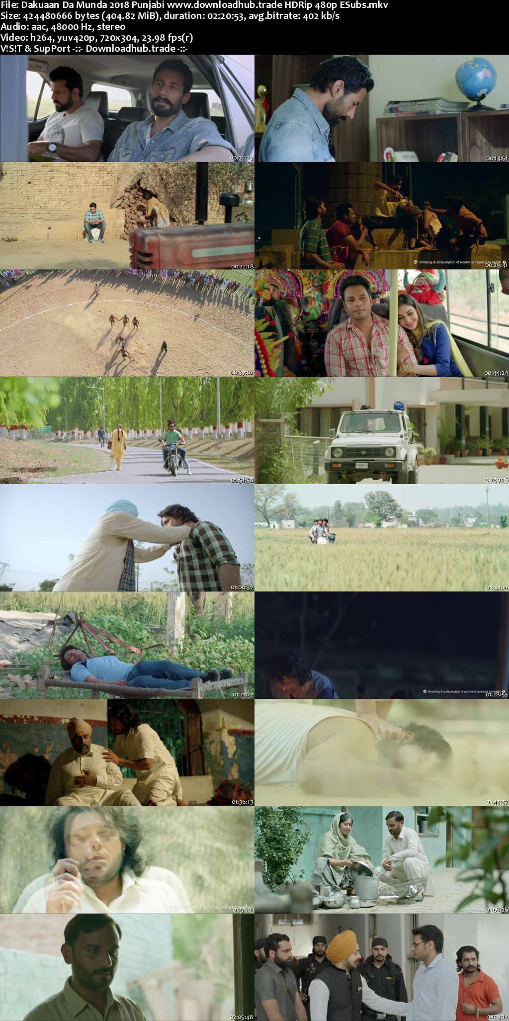 Dakuaan Da Munda 2018 Punjabi 400MB HDRip 480p ESubs