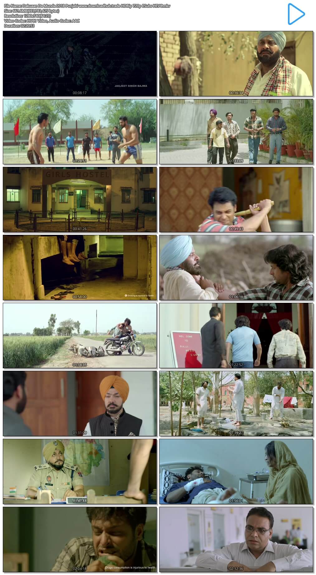 Dakuaan Da Munda 2018 Punjabi 650MB HDRip 720p ESubs HEVC Dakuaan Da Munda 2018 Punjabi 650MB HDRip 720p ESubs HEVC