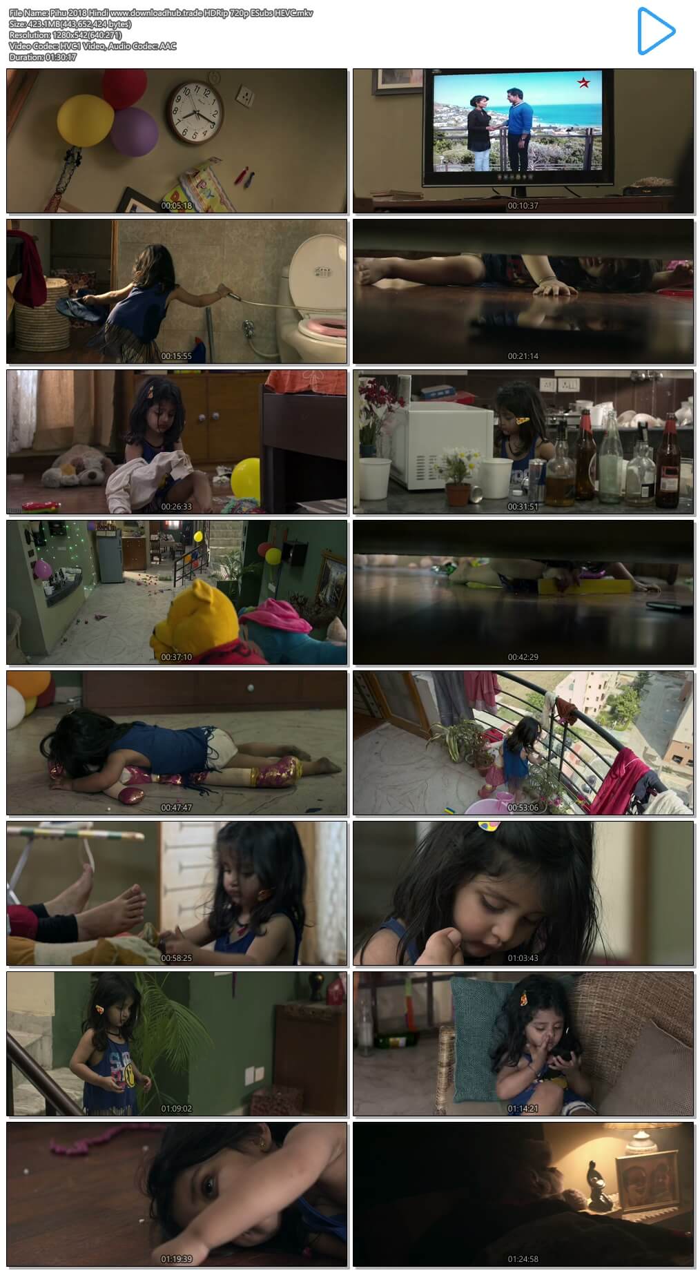 Pihu 2018 Hindi 400MB HDRip 720p ESubs HEVC