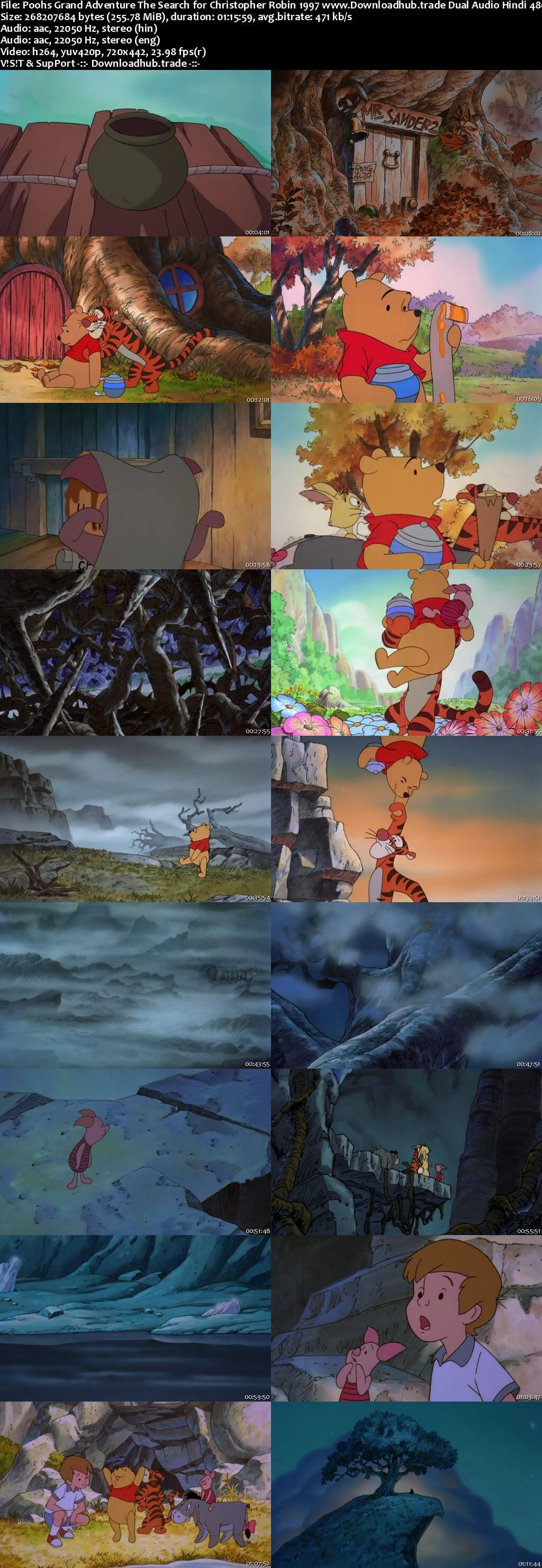 Poohs Grand Adventure The Search for Christopher Robin 1997 Hindi Dual Audio 250MB BluRay 480p ESubs