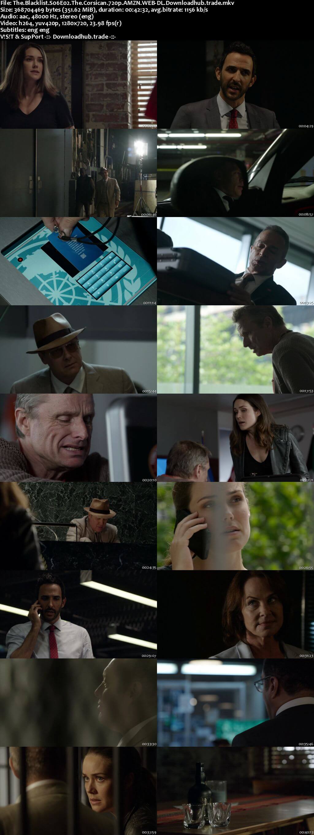 The Blacklist S06E02 350MB AMZN WEB-DL 720p ESubs