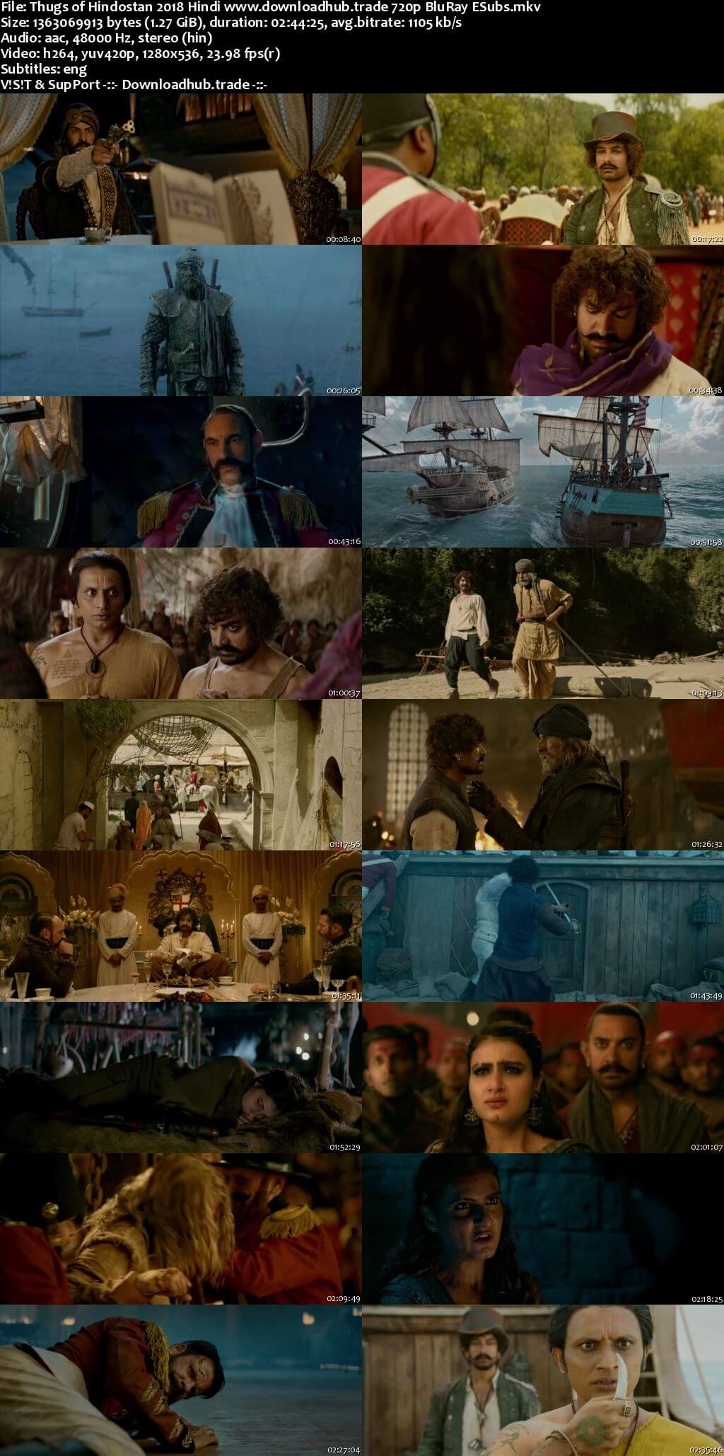 Thugs of Hindostan 2018 Hindi 720p BluRay ESubs