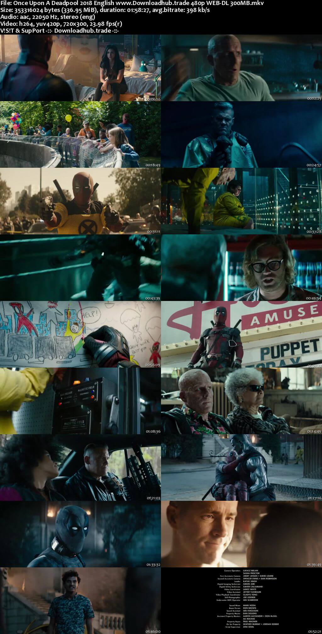 Once Upon A Deadpool 2018 English 300MB Web-DL 480p