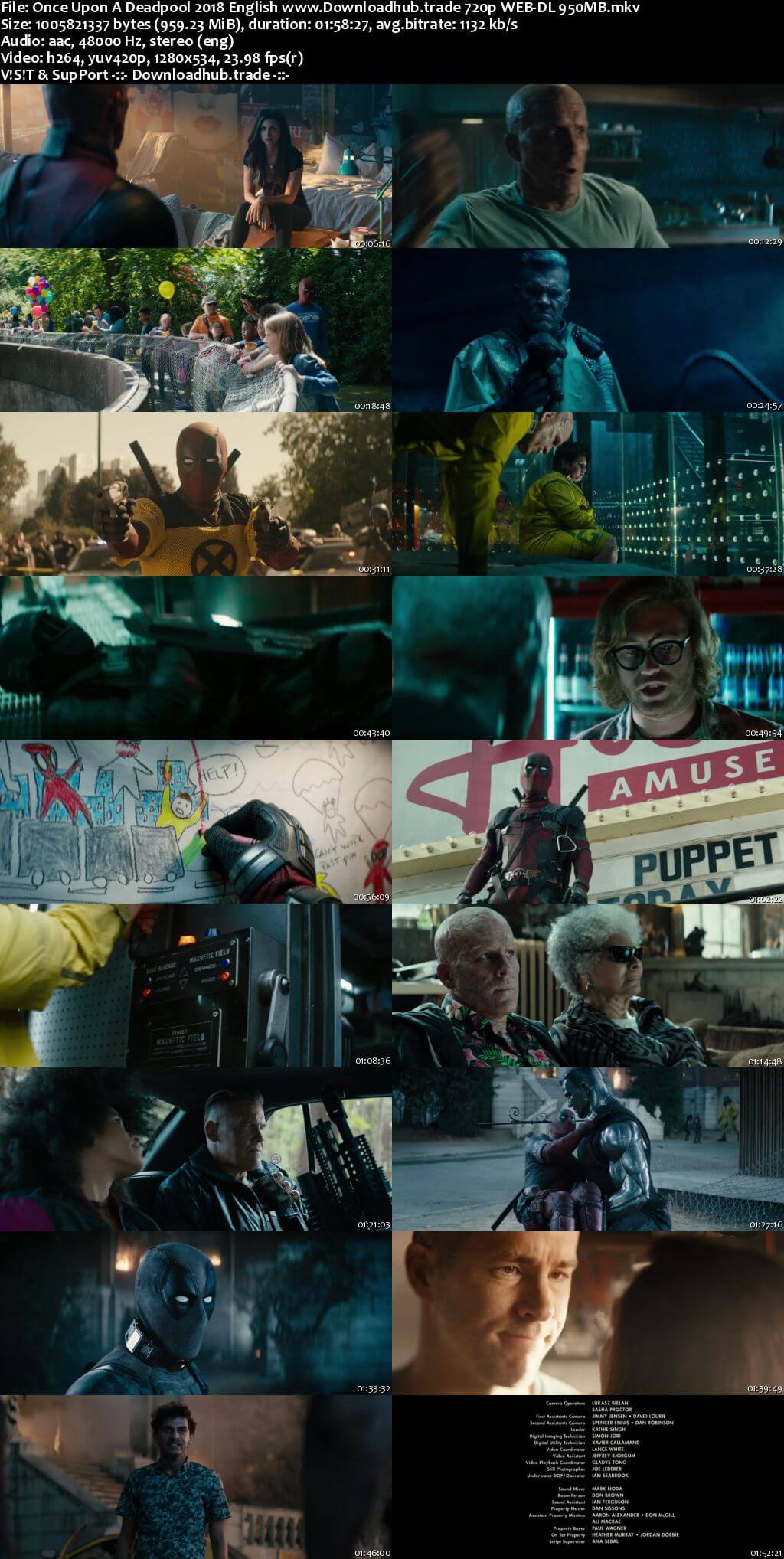 Once Upon A Deadpool 2018 English 720p Web-DL 950MB
