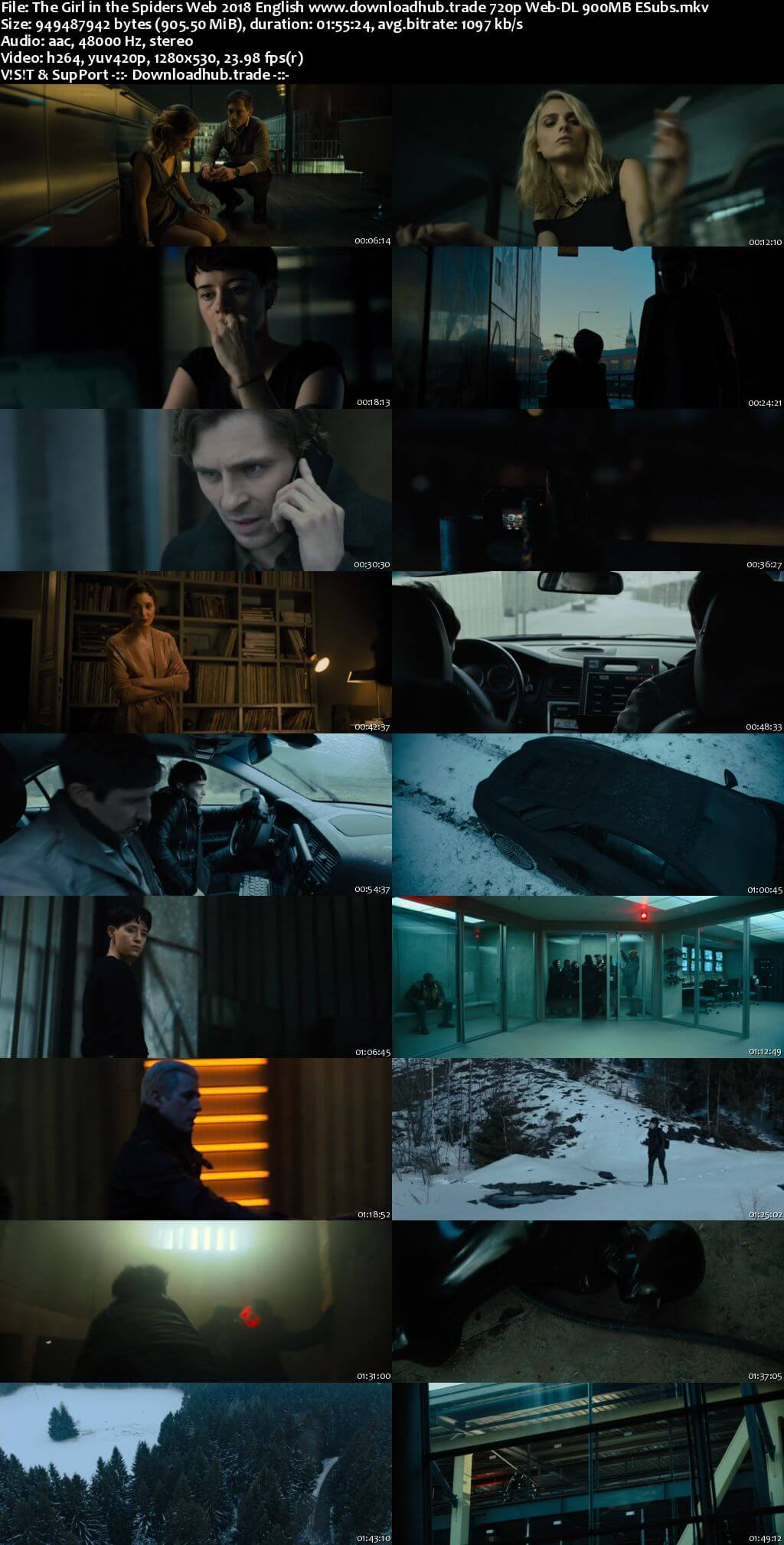 The Girl in the Spiders Web 2018 English 720p Web-DL 900MB ESubs
