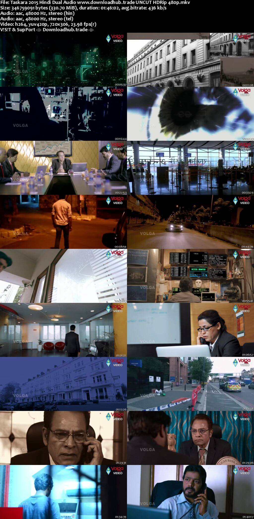 Taskara 2015 Hindi Dual Audio 300MB UNCUT HDRip 480p