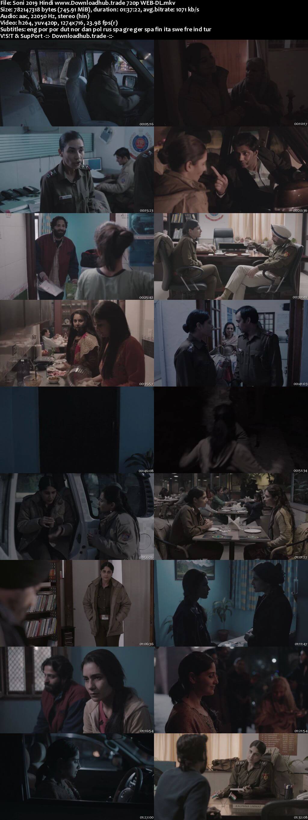 Soni 2019 Hindi 720p HDRip MSubs