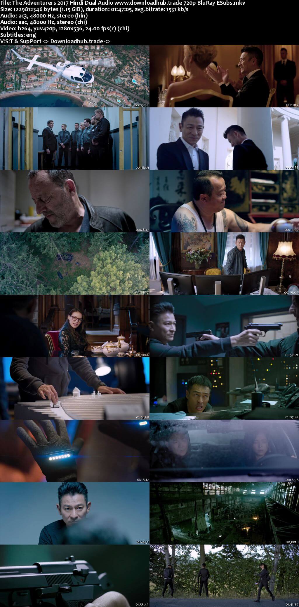 The Adventurers 2017 Hindi Dual Audio 720p BluRay ESubs The Adventurers 2017 Hindi Dual Audio 720p BluRay ESubs