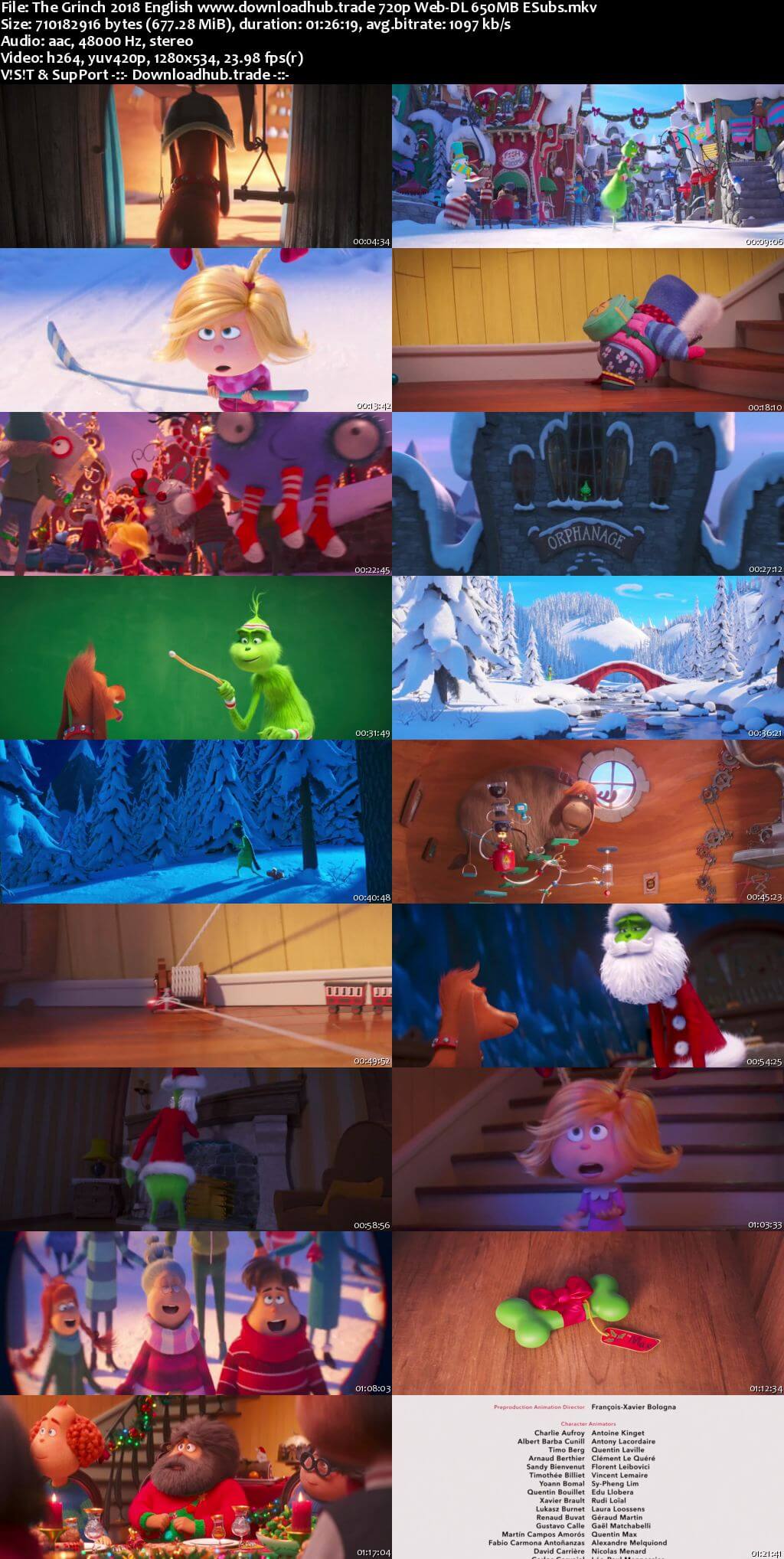 The Grinch 2018 English 720p Web-DL 650MB ESubs