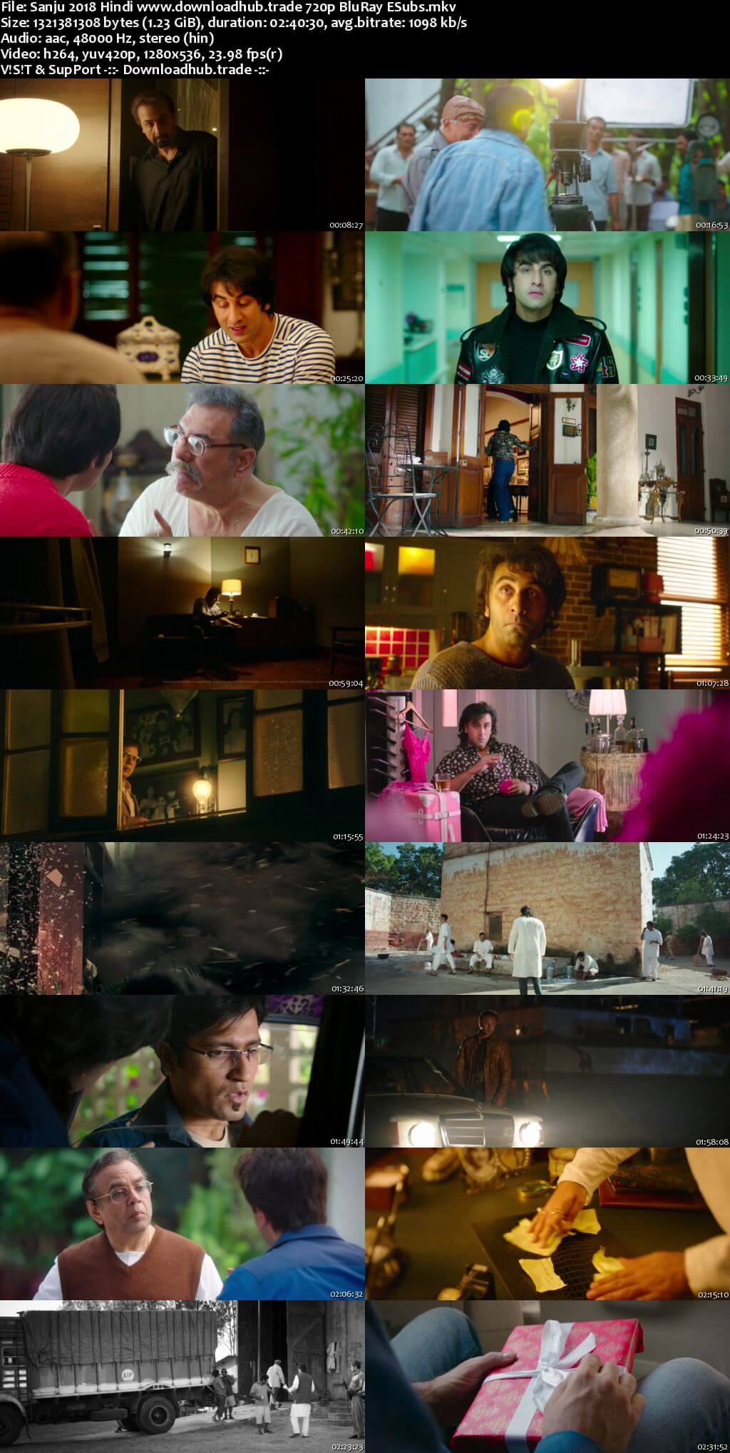 Sanju 2018 Hindi 720p BluRay ESubs