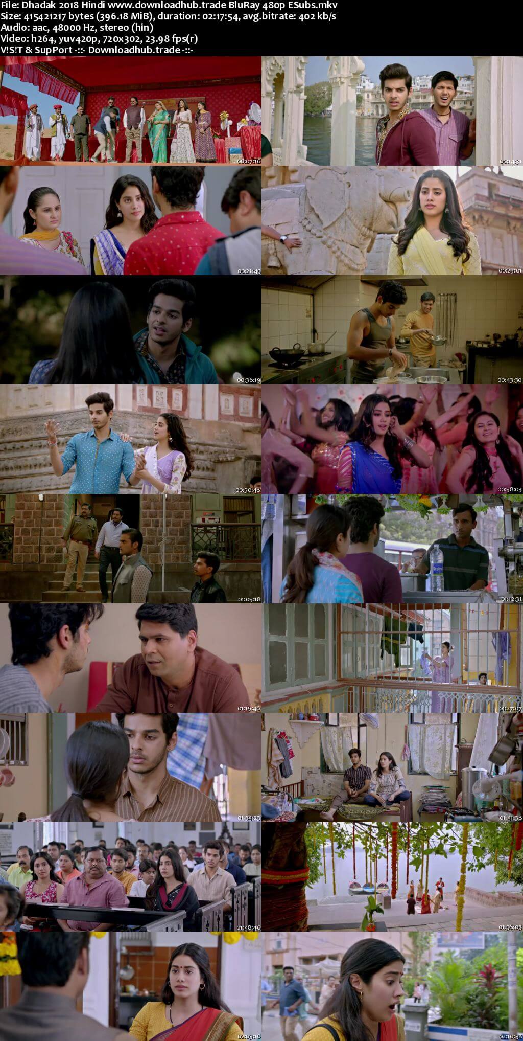 Dhadak 2018 Hindi 400MB BluRay 480p ESubs Dhadak 2018 Hindi 400MB BluRay 480p ESubs