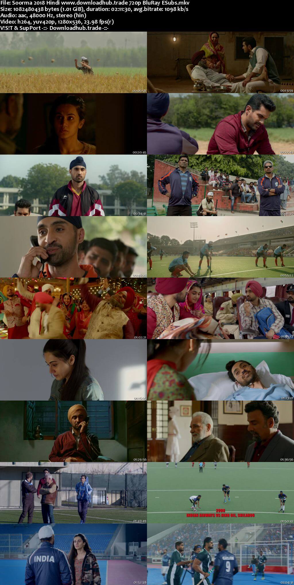 Soorma 2018 Hindi 720p BluRay ESubs