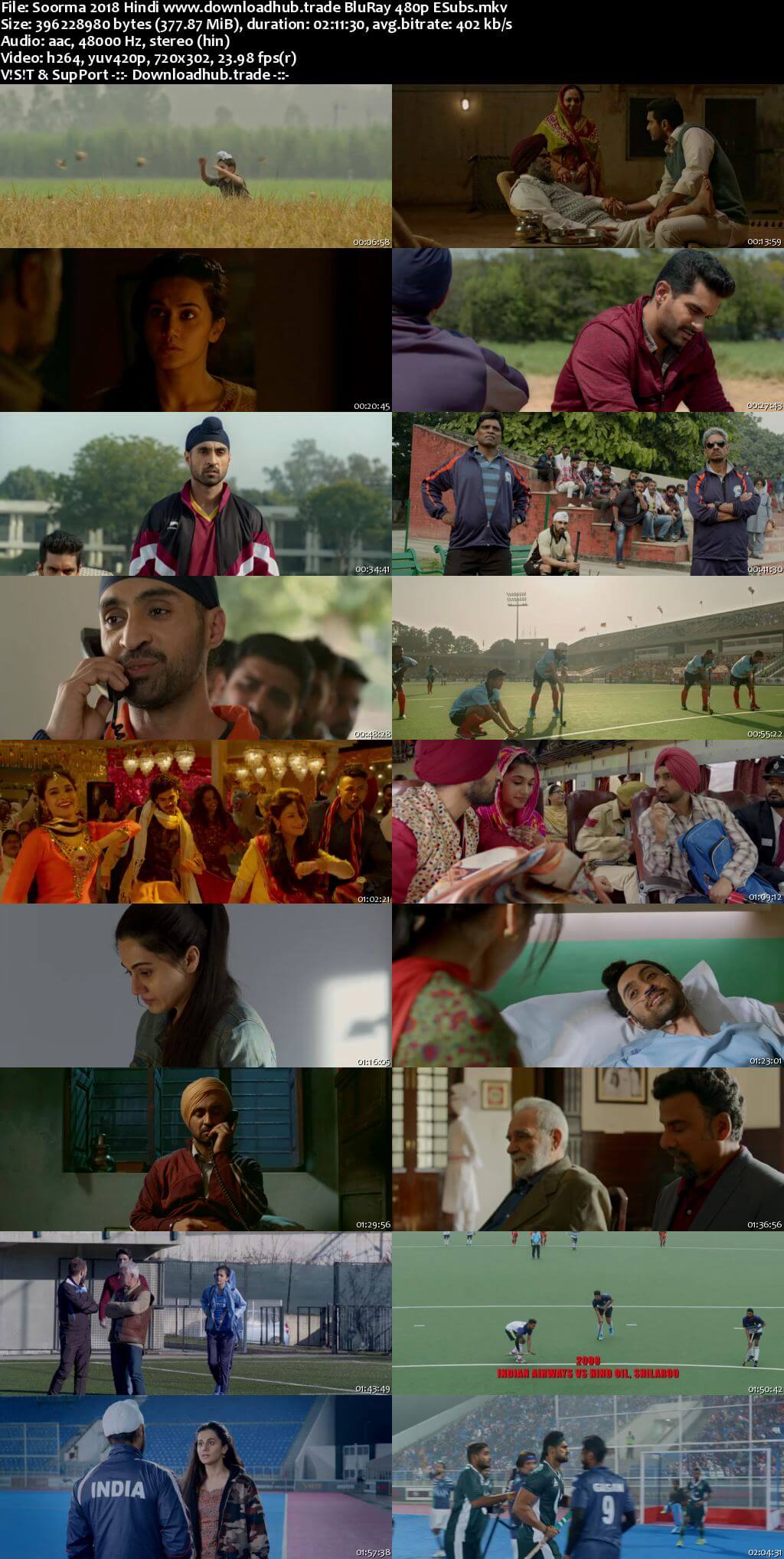 Soorma 2018 Hindi 350MB BluRay 480p ESubs Soorma 2018 Hindi 350MB BluRay 480p ESubs