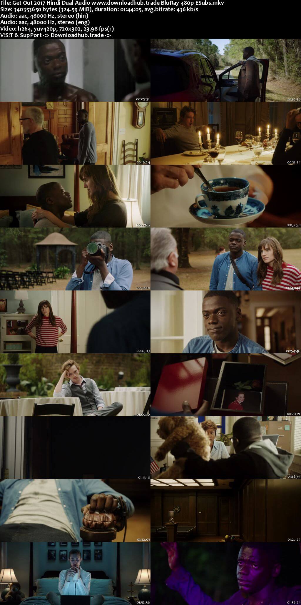 Get Out 2017 Hindi Dual Audio 300MB BluRay 480p ESubs Get Out 2017 Hindi Dual Audio 300MB BluRay 480p ESubs
