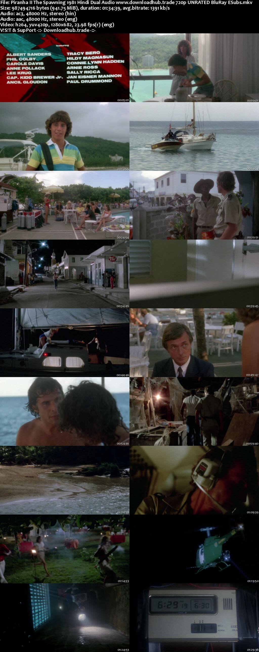 Piranha II The Spawning 1981 Hindi Dual Audio 720p UNRATED BluRay ESubs