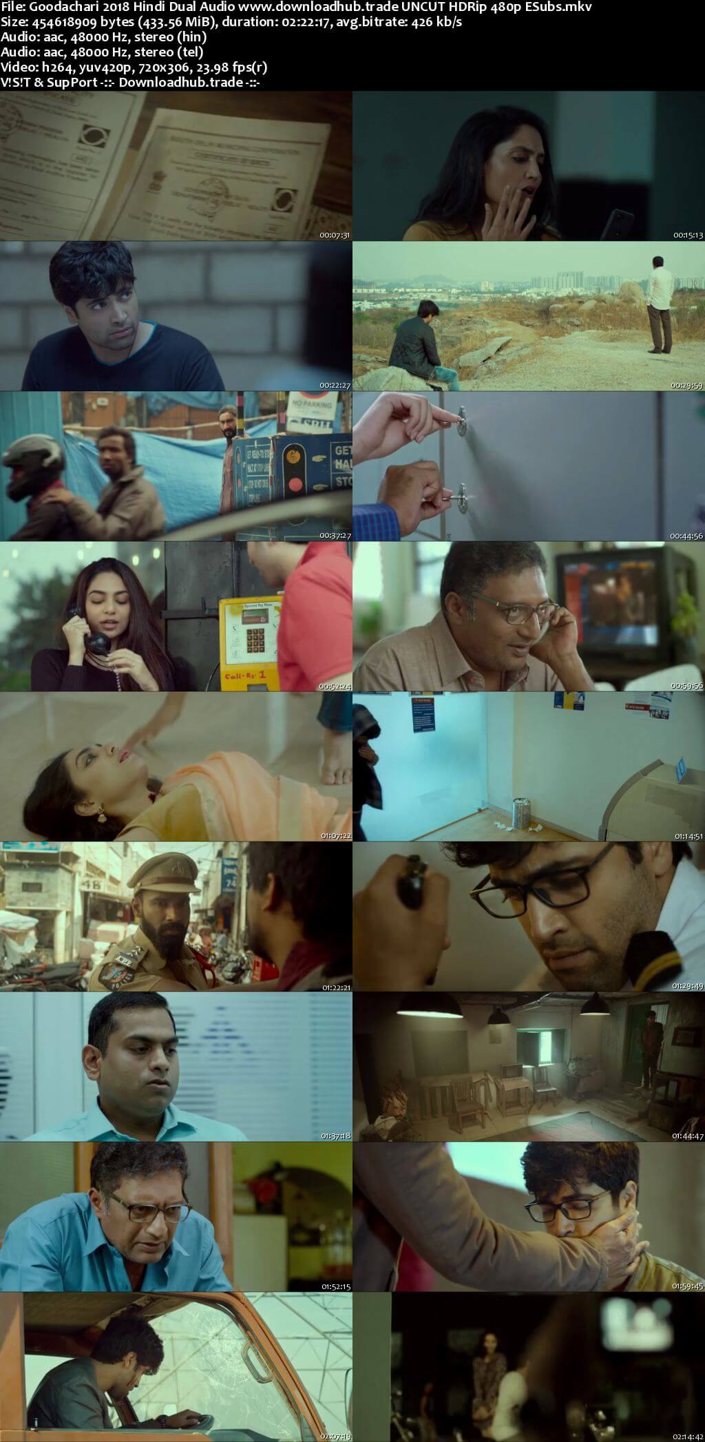 Goodachari 2018 Hindi Dual Audio 400MB UNCUT HDRip 480p ESubs Goodachari 2018 Hindi Dual Audio 400MB UNCUT HDRip 480p ESubs
