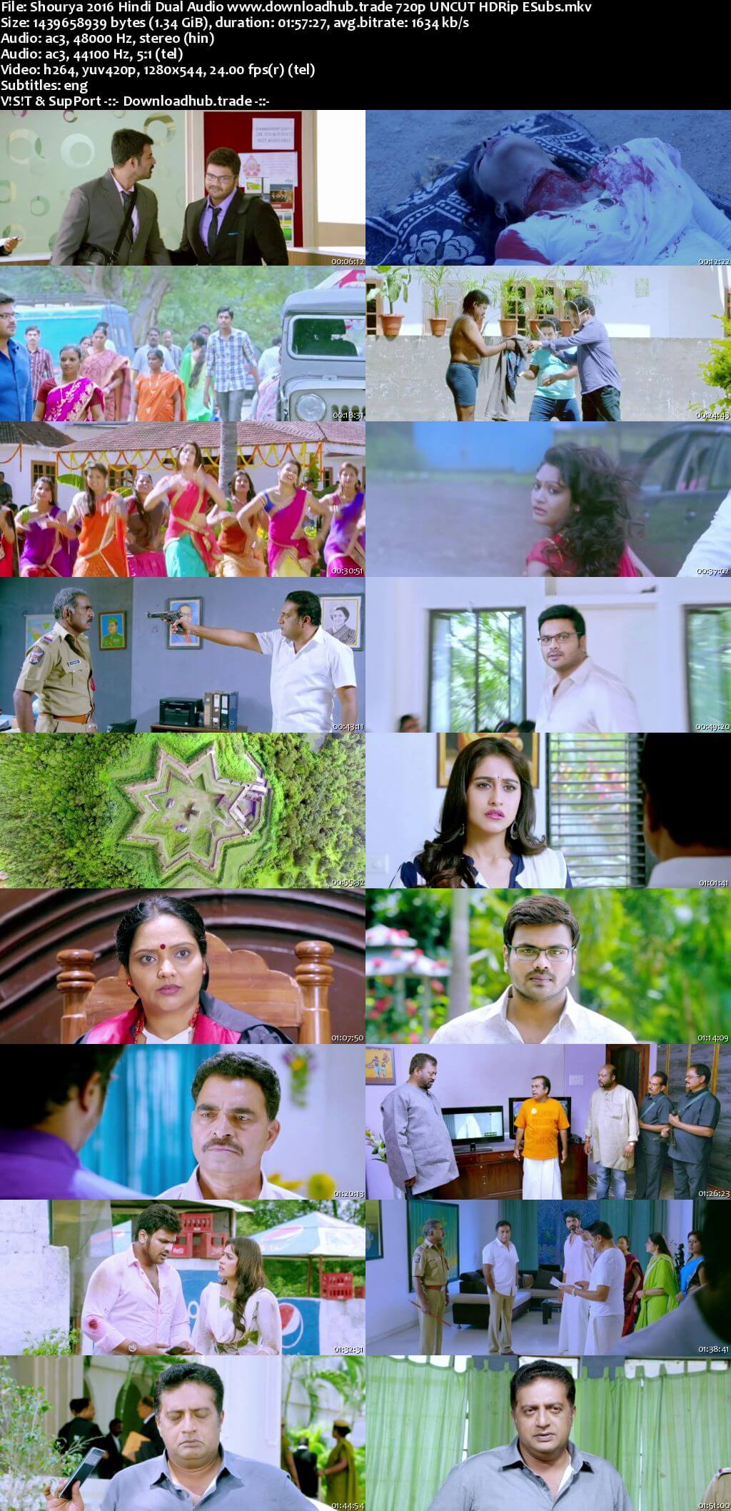 Shourya 2016 Hindi Dual Audio 720p UNCUT HDRip ESubs
