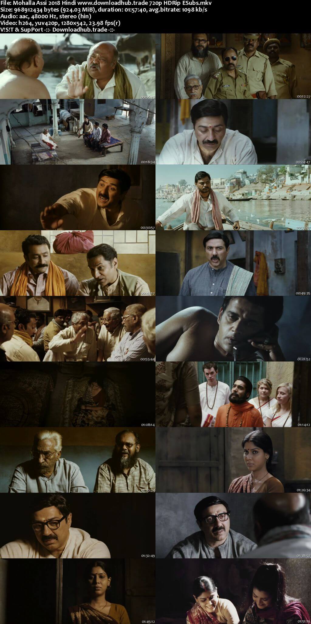 Mohalla Assi 2018 Hindi 720p HDRip ESubs