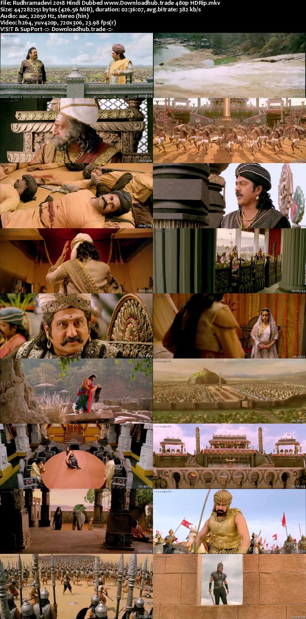 Rudhramadevi 2018 Hindi Dubbed 400MB HDRip 480p