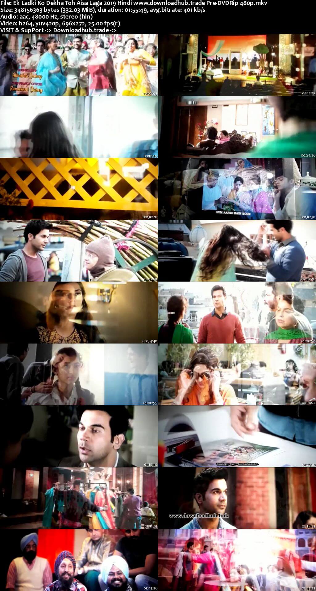 Ek Ladki Ko Dekha Toh Aisa Laga 2019 Hindi 300MB Pre-DVDRip 480p Ek Ladki Ko Dekha Toh Aisa Laga 2019 Hindi 300MB Pre-DVDRip 480p