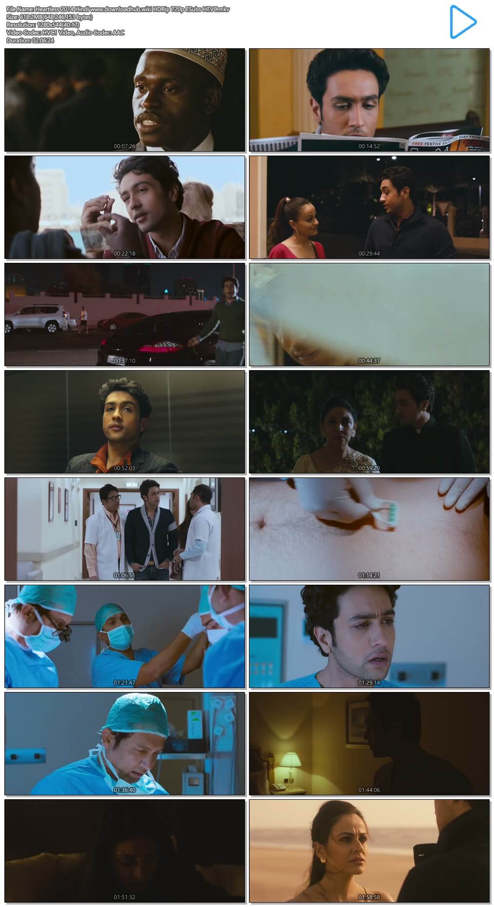 Heartless 2014 Hindi 600MB HDRip 720p ESubs HEVC