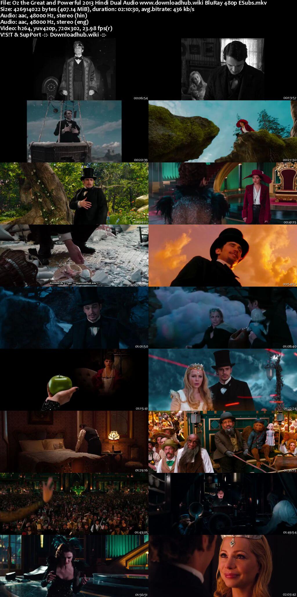 Oz the Great and Powerful 2013 Hindi Dual Audio 400MB BluRay 480p ESubs Oz the Great and Powerful 2013 Hindi Dual Audio 400MB BluRay 480p ESubs