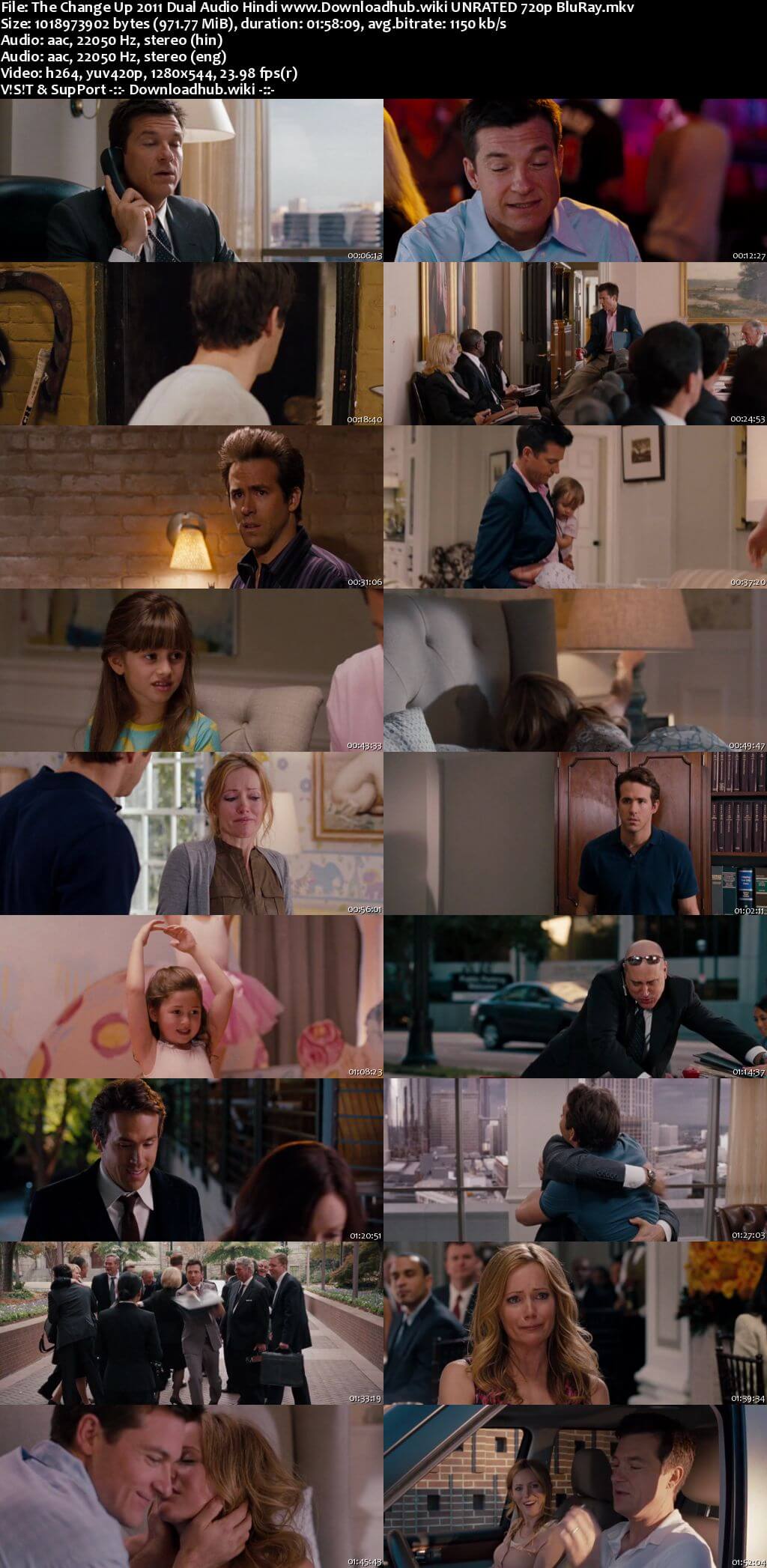 The Change Up 2011 Hindi Dual Audio 720p UNRATED BluRay ESubs The Change Up 2011 Hindi Dual Audio 720p UNRATED BluRay ESubs