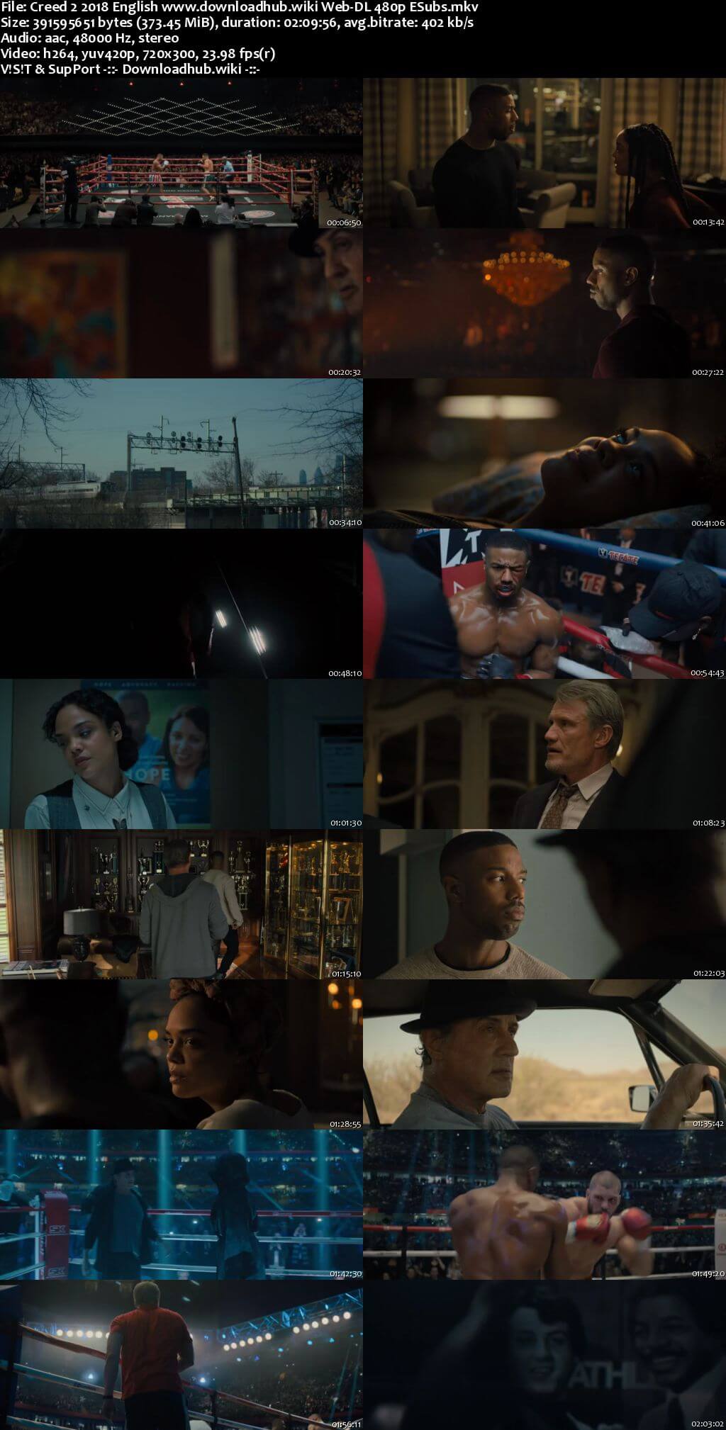 Creed 2 2018 English 350MB Web-DL 480p ESubs