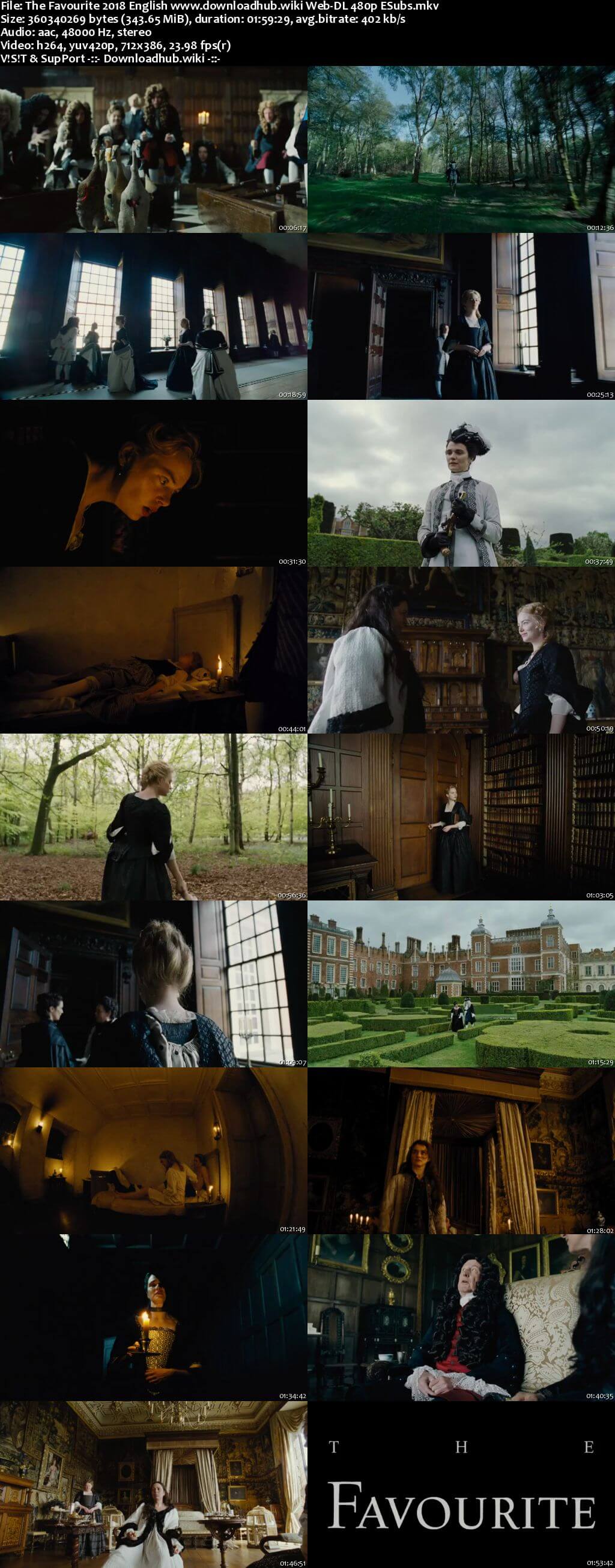 The Favourite 2018 English 350MB Web-DL 480p ESubs