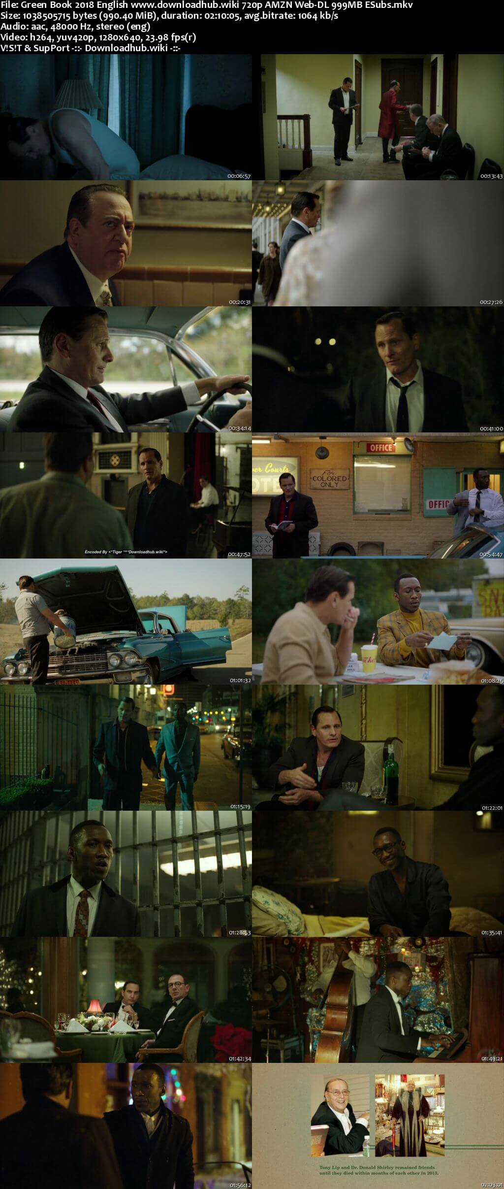 Green Book 2018 English 720p AMZN Web-DL 999MB ESubs