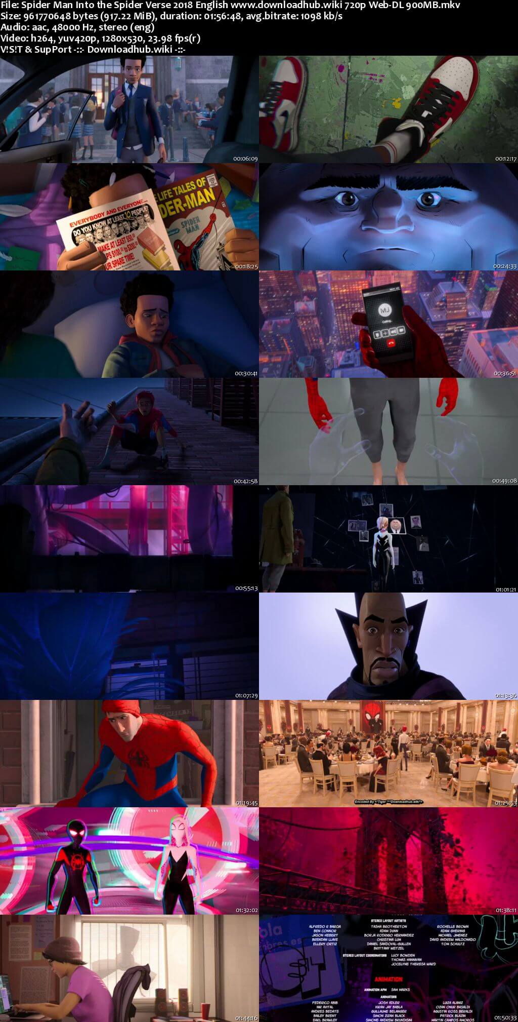 Spider Man Into the Spider Verse 2018 English 720p Web-DL 900MB