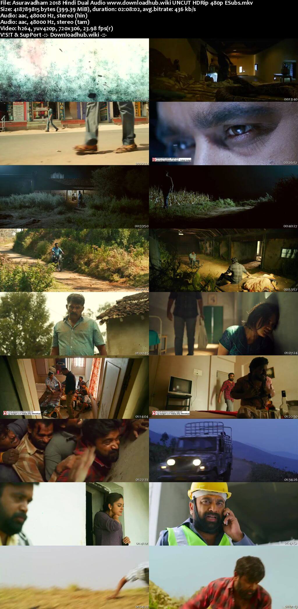 Asuravadham 2018 Hindi Dual Audio 400MB UNCUT HDRip 480p ESubs