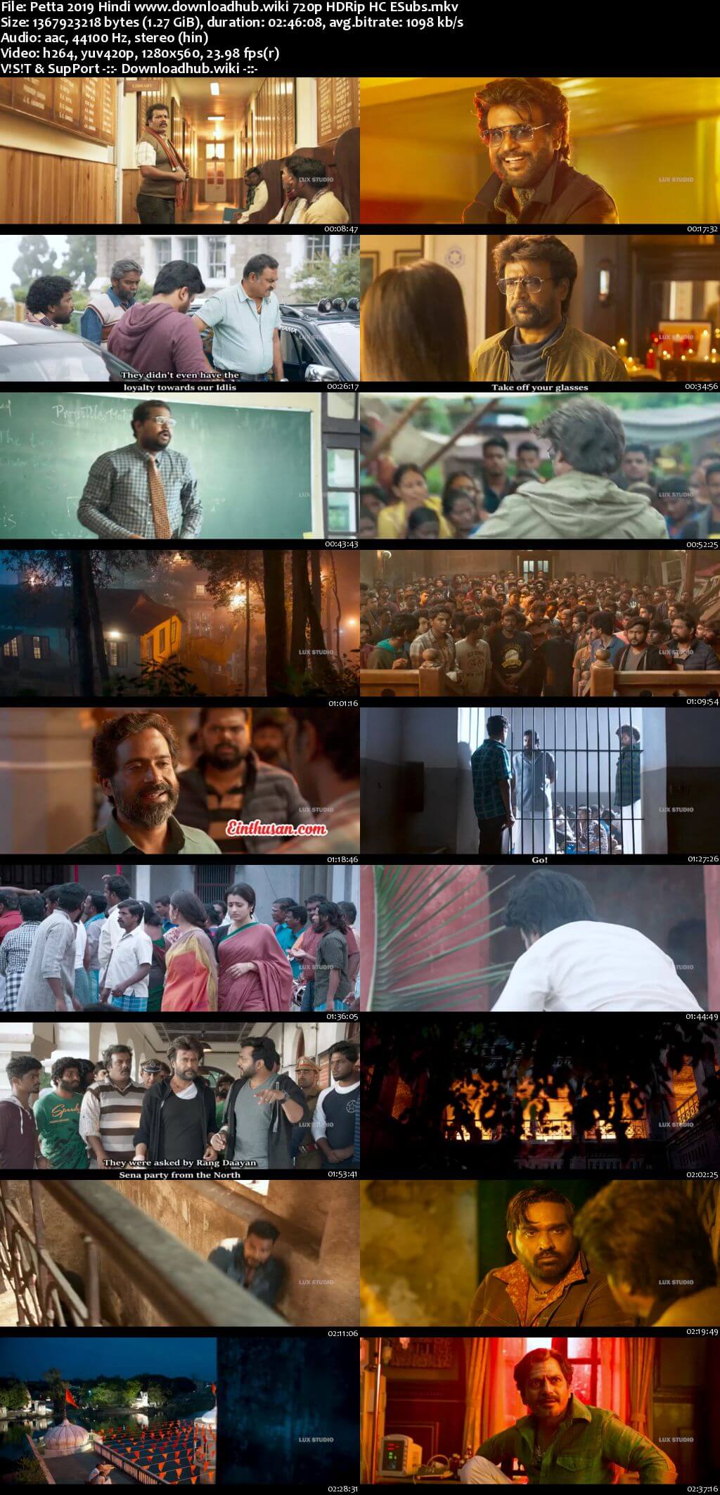 Petta 2019 Hindi 720p HDRip HC ESubs