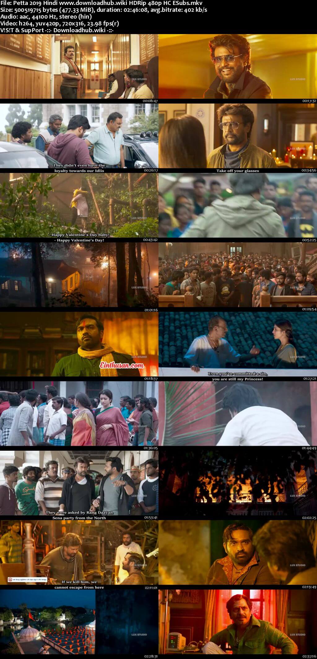 Petta 2019 Hindi 450MB HDRip 480p HC ESubs
